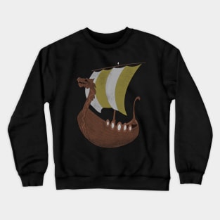 Viking Ship yellow Crewneck Sweatshirt